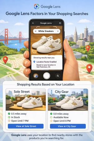 Google Lens shopping with local results