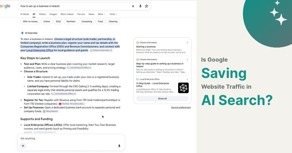 Is Google   Saving  Website Traffic in AI Search?